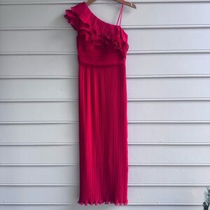 JS Collections One-Shoulder Red Dress